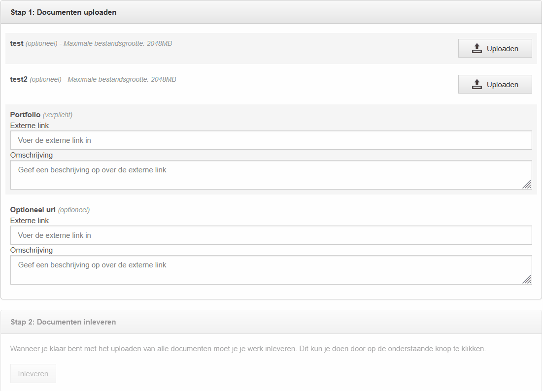 URL inleveren GradeWork